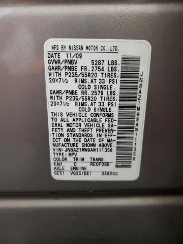 Photo 13 VIN: JN8AZ1MW9AW111356 - NISSAN MURANO 