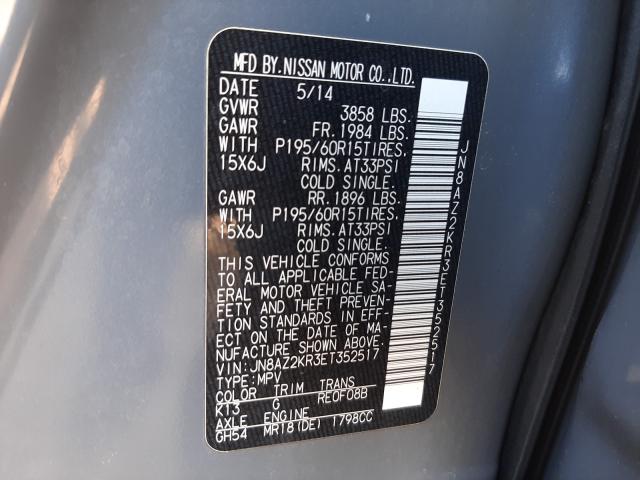 Photo 9 VIN: JN8AZ2KR3ET352517 - NISSAN CUBE S 