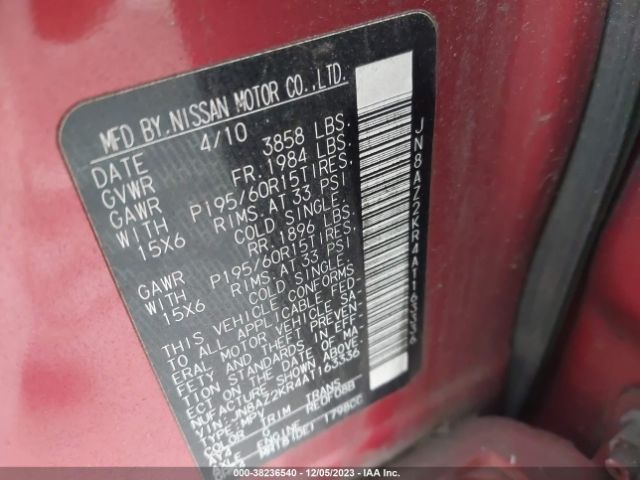 Photo 8 VIN: JN8AZ2KR4AT163336 - NISSAN CUBE 