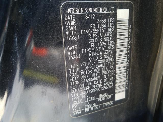 Photo 9 VIN: JN8AZ2KR5CT256076 - NISSAN CUBE BASE 