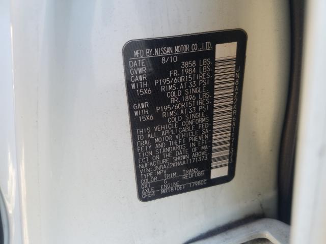 Photo 9 VIN: JN8AZ2KR6AT171373 - NISSAN CUBE BASE 