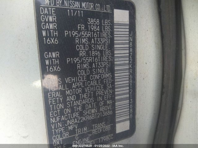 Photo 8 VIN: JN8AZ2KR6BT213686 - NISSAN CUBE 