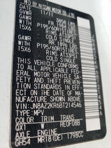 Photo 12 VIN: JN8AZ2KR6BT214546 - NISSAN CUBE 