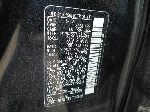 Photo 9 VIN: JN8AZ2KR6CT256278 - NISSAN CUBE 