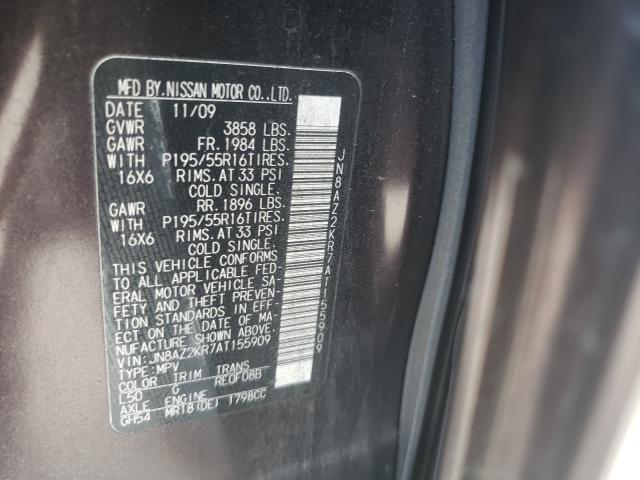 Photo 9 VIN: JN8AZ2KR7AT155909 - NISSAN CUBE BASE 