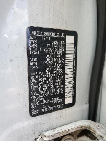 Photo 11 VIN: JN8AZ2KR9CT251172 - NISSAN CUBE BASE 