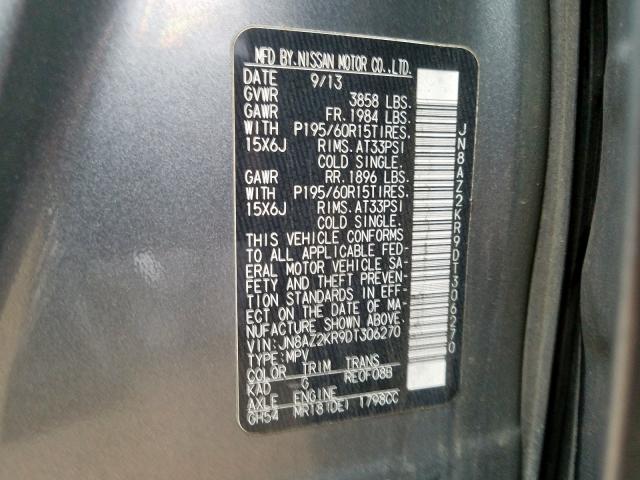 Photo 9 VIN: JN8AZ2KR9DT306270 - NISSAN CUBE S 