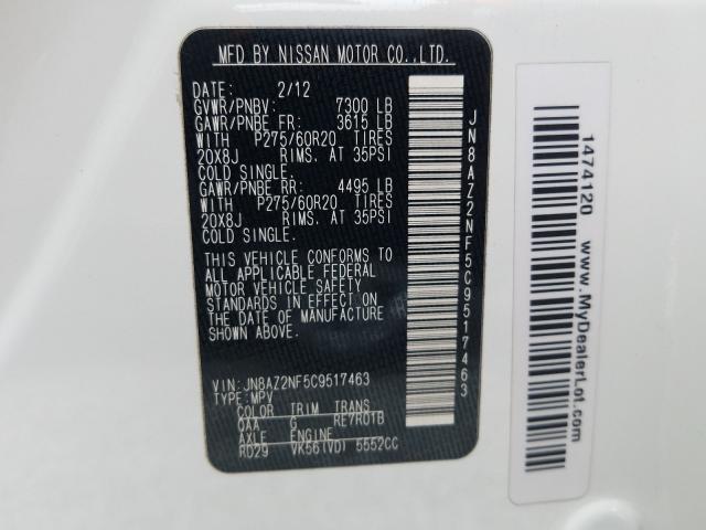 Photo 9 VIN: JN8AZ2NF5C9517463 - INFINITI QX56 