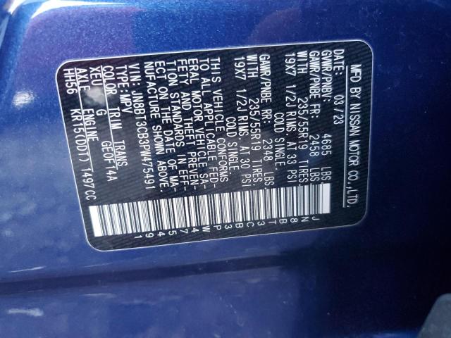 Photo 12 VIN: JN8BT3CB3PW475491 - NISSAN ROGUE 