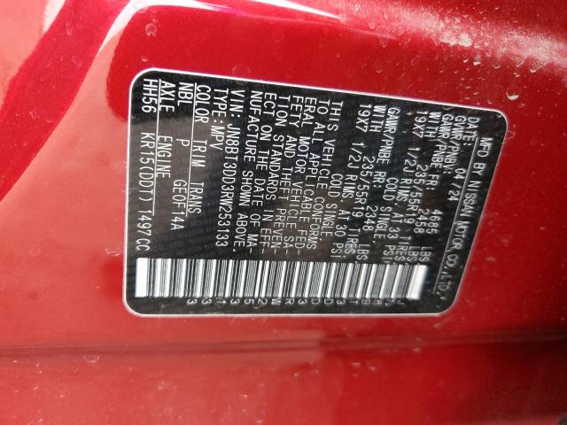 Photo 13 VIN: JN8BT3DD3RW253133 - NISSAN ROGUE PLAT 