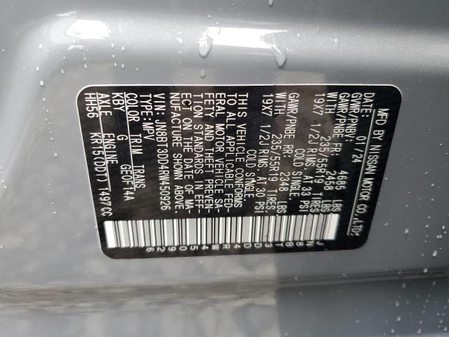 Photo 12 VIN: JN8BT3DD4RW450926 - NISSAN ROGUE PLAT 