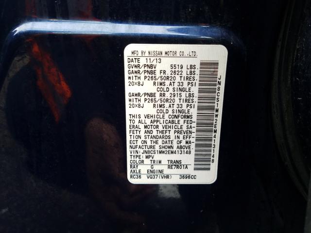 Photo 9 VIN: JN8CS1MW2EM413148 - INFINITI QX70 