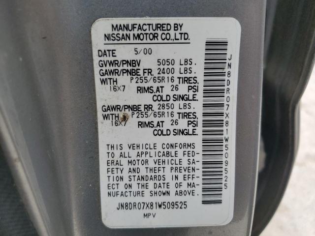 Photo 12 VIN: JN8DR07X81W509525 - NISSAN PATHFINDER 