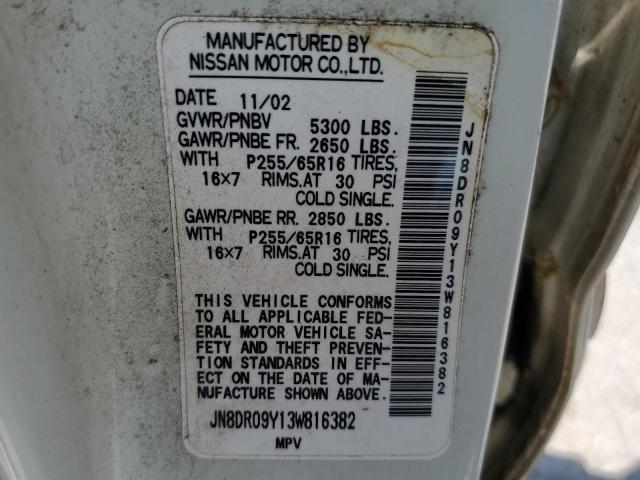 Photo 12 VIN: JN8DR09Y13W816382 - NISSAN PATHFINDER 