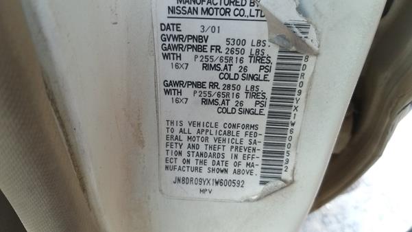 Photo 1 VIN: JN8DR09YX1W600592 - NISSAN PATHFINDER 