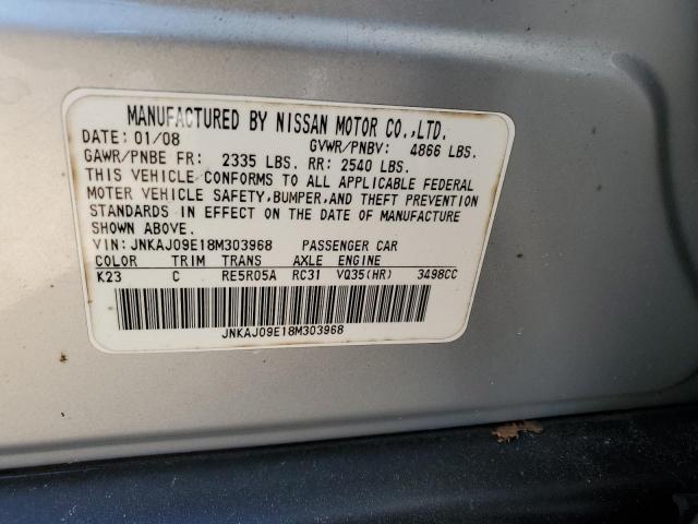 Photo 12 VIN: JNKAJ09E18M303968 - INFINITI EX35 BASE 