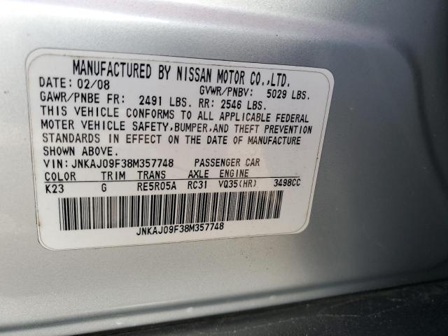 Photo 11 VIN: JNKAJ09F38M357748 - INFINITI EX35 