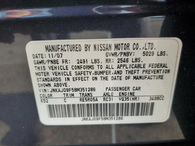 Photo 11 VIN: JNKAJ09F58M351286 - INFINITI EX35 BASE 