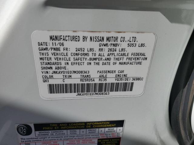 Photo 11 VIN: JNKAY01E07M308343 - INFINITI M35 BASE 