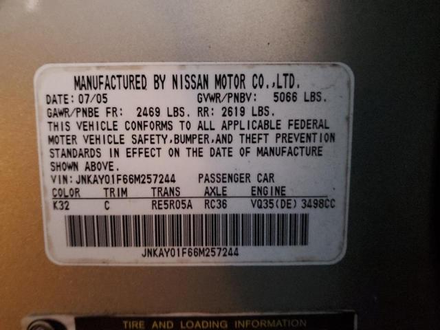 Photo 11 VIN: JNKAY01F66M257244 - INFINITI M35 BASE 