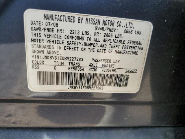 Photo 12 VIN: JNKBV61E08M227263 - INFINITI G35 