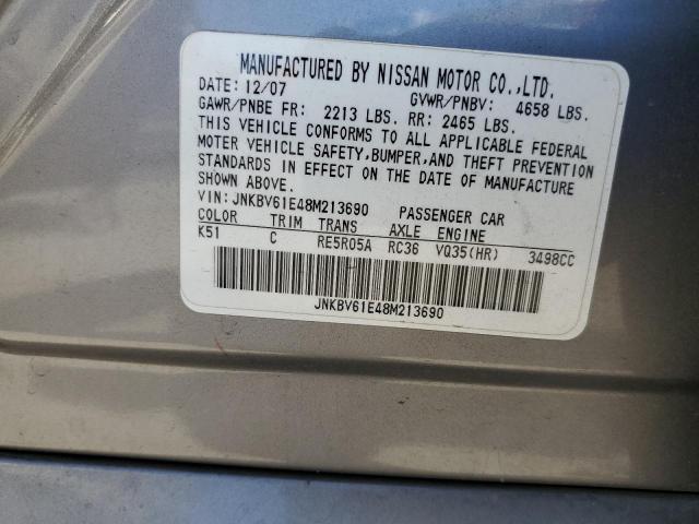 Photo 11 VIN: JNKBV61E48M213690 - INFINITI G35 