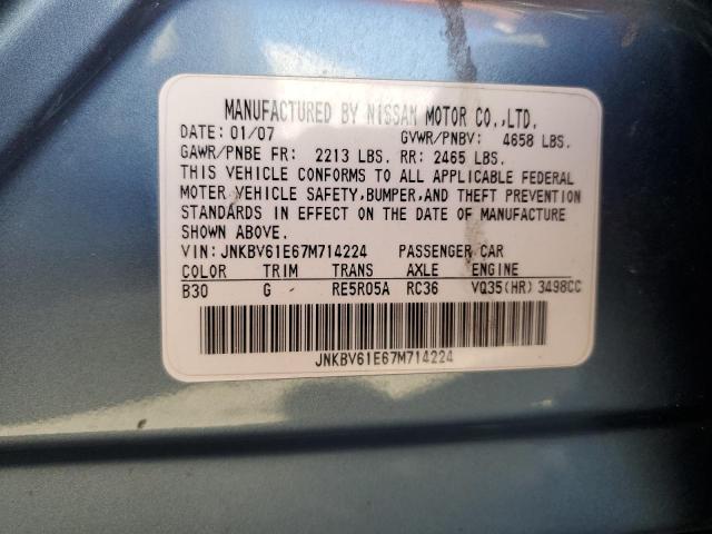 Photo 11 VIN: JNKBV61E67M714224 - INFINITI G35 