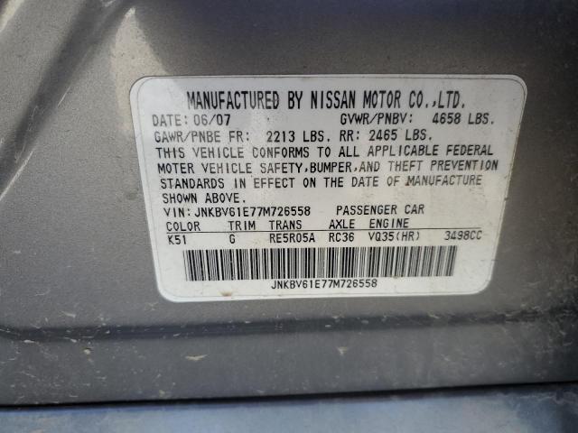 Photo 11 VIN: JNKBV61E77M726558 - INFINITI G35 