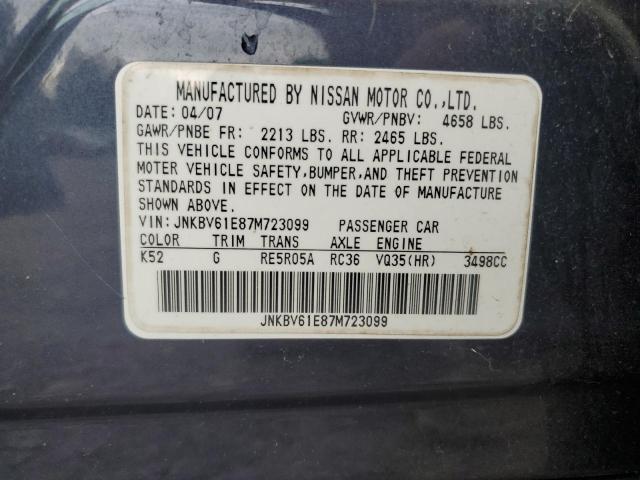 Photo 11 VIN: JNKBV61E87M723099 - INFINITI G35 