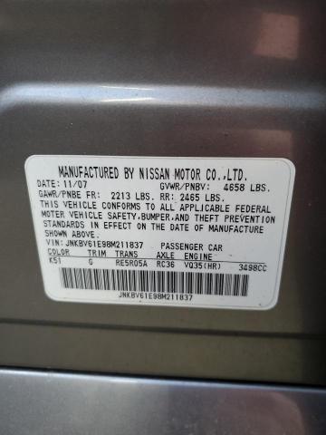 Photo 11 VIN: JNKBV61E98M211837 - INFINITI G35 