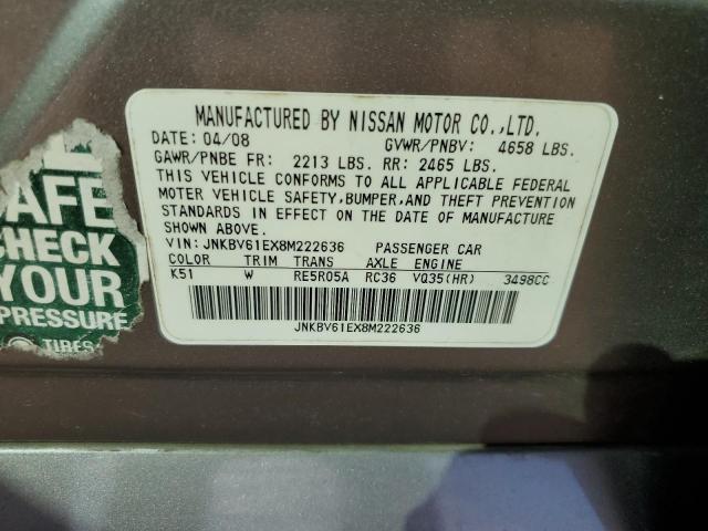 Photo 12 VIN: JNKBV61EX8M222636 - INFINITI G35 