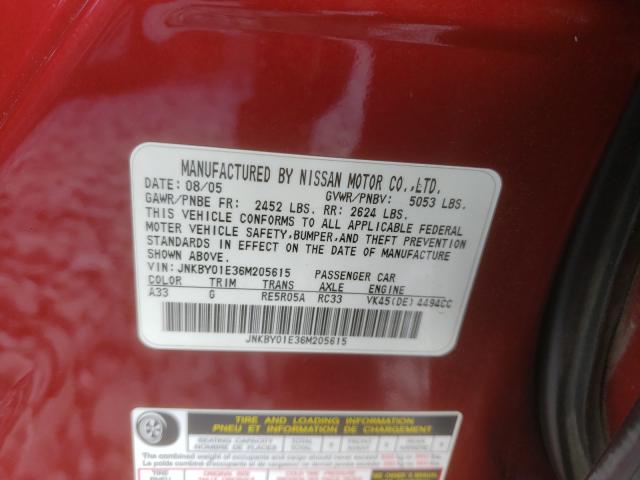 Photo 9 VIN: JNKBY01E36M205615 - INFINITI M45 BASE 