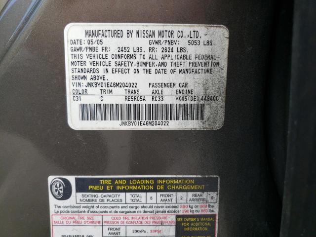 Photo 11 VIN: JNKBY01E46M204022 - INFINITI M45 BASE 