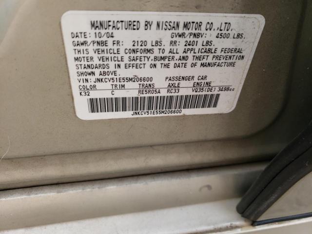 Photo 11 VIN: JNKCV51E55M206600 - INFINITI G35 