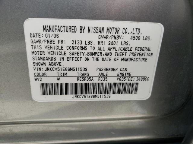 Photo 11 VIN: JNKCV51E66M511539 - INFINITI G35 