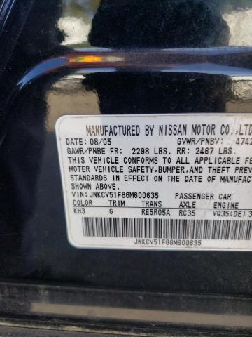 Photo 11 VIN: JNKCV51F86M600635 - INFINITI G35 