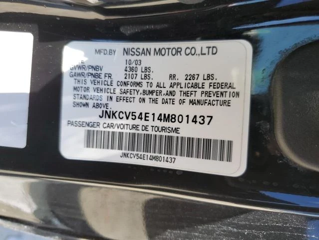 Photo 11 VIN: JNKCV54E14M801437 - INFINITI G35 