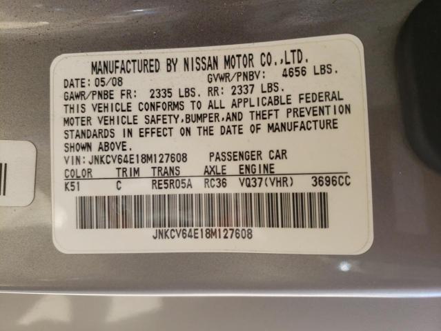 Photo 12 VIN: JNKCV64E18M127608 - INFINITI G37 BASE 