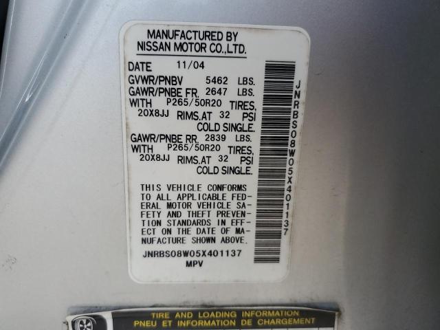 Photo 12 VIN: JNRBS08W05X401137 - INFINITI FX45 