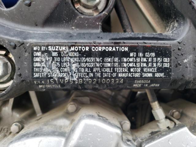 Photo 9 VIN: JS1VP53B292100334 - SUZUKI SV650 