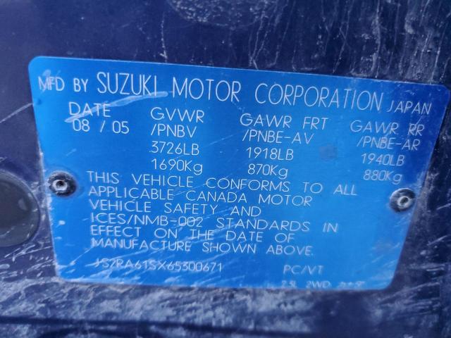 Photo 11 VIN: JS2RA61SX65300671 - SUZUKI AERIO 