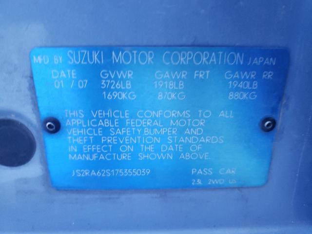 Photo 11 VIN: JS2RA62S175355039 - SUZUKI AERIO 