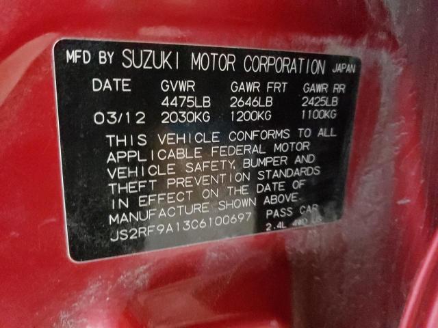 Photo 12 VIN: JS2RF9A13C6100697 - SUZUKI KIZASHI 