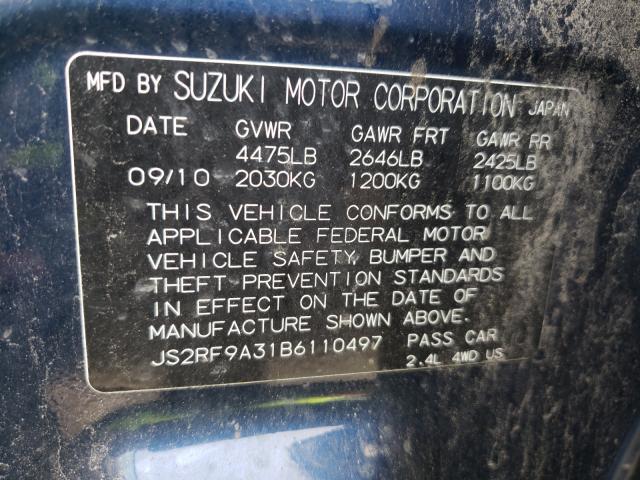 Photo 9 VIN: JS2RF9A31B6110497 - SUZUKI KIZASHI SE 