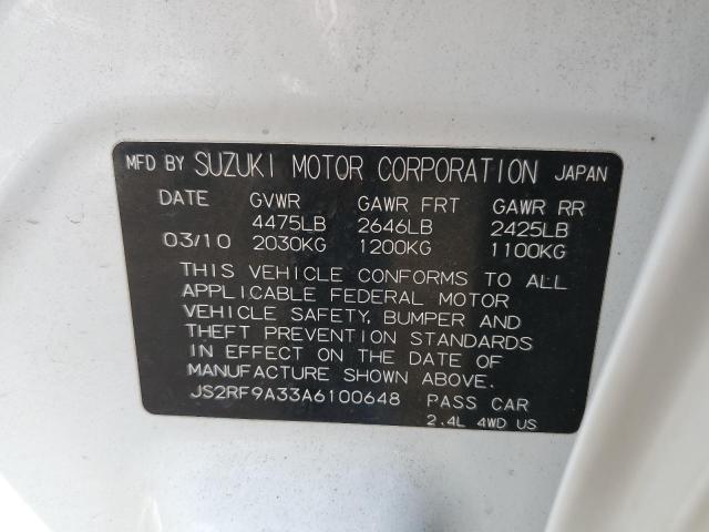 Photo 11 VIN: JS2RF9A33A6100648 - SUZUKI KIZASHI SE 