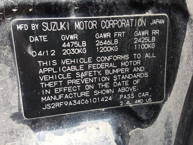 Photo 9 VIN: JS2RF9A34C6101424 - SUZUKI KIZASHI SE 