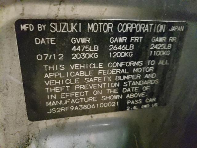 Photo 9 VIN: JS2RF9A38D6100021 - SUZUKI KIZASHI SE 