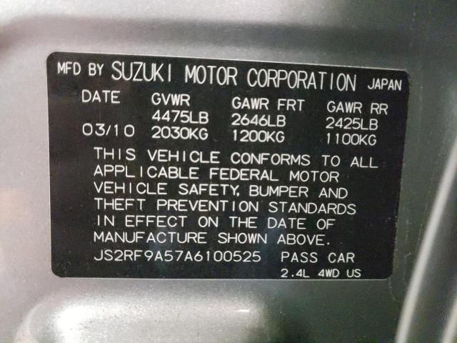 Photo 11 VIN: JS2RF9A57A6100525 - SUZUKI KIZASHI 