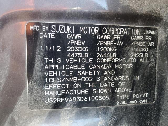 Photo 11 VIN: JS2RF9A83D6100505 - SUZUKI KIZASHI SP 