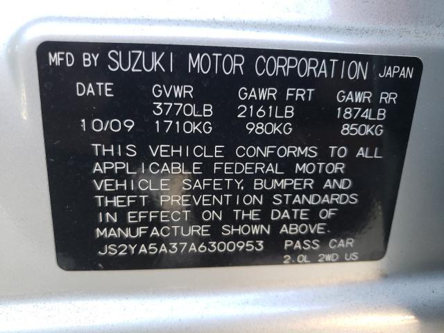 Photo 9 VIN: JS2YA5A37A6300953 - SUZUKI SX4 